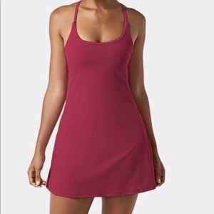 Halara xs crossbody tennis dress in cranberry